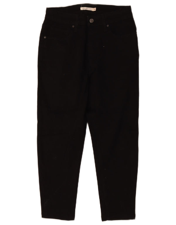 Calça jeans feminina Levi's 721 Capri cintura alta skinny W26 L21 algodão preto