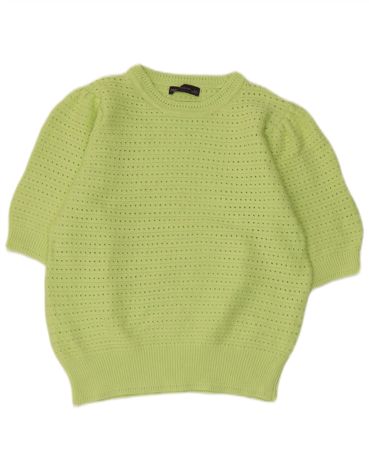 Suéter feminino MARKS & SPENCER com gola redonda Reino Unido 14 grande verde