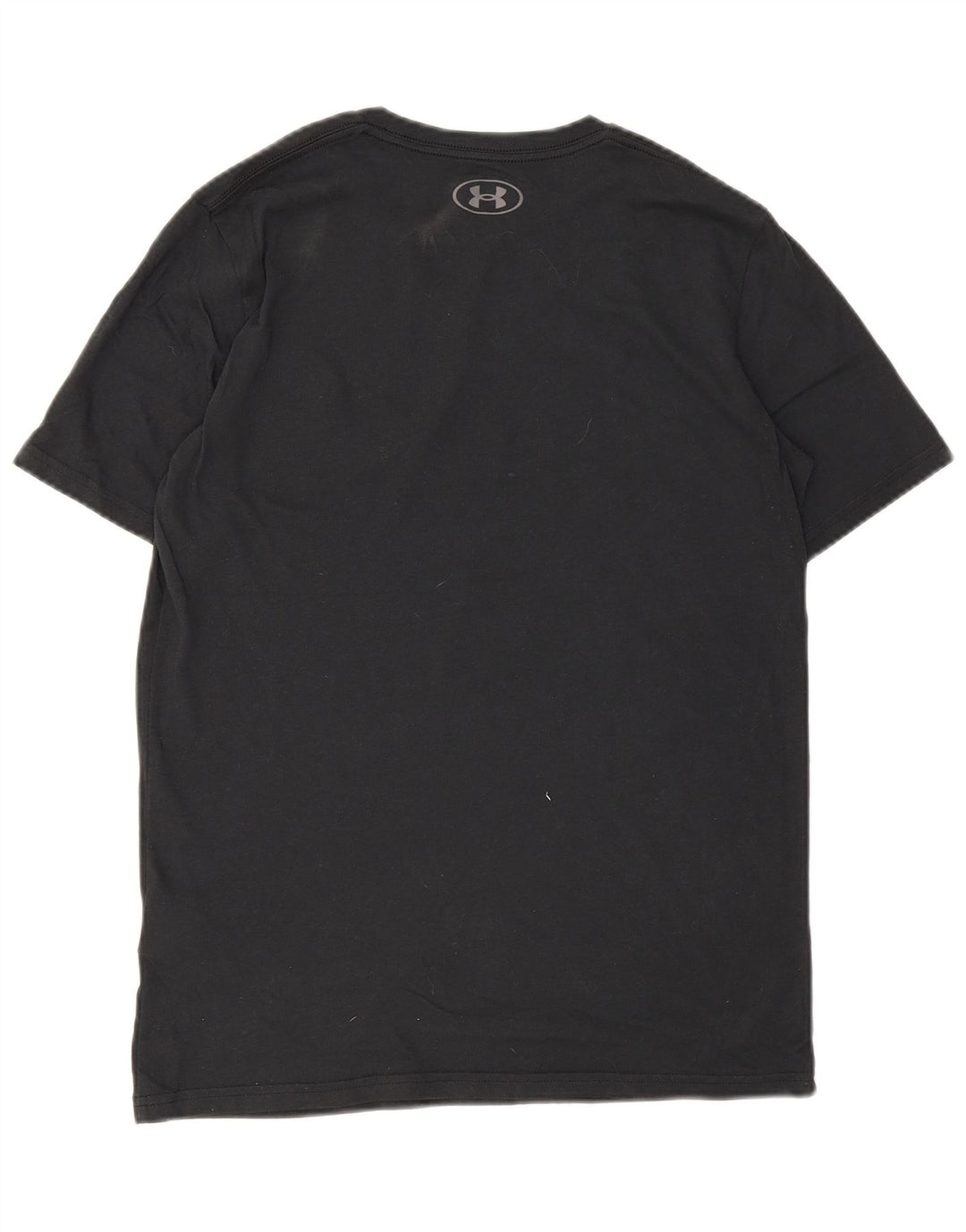 Under Armour Camiseta masculina gráfica top pequeno algodão preto