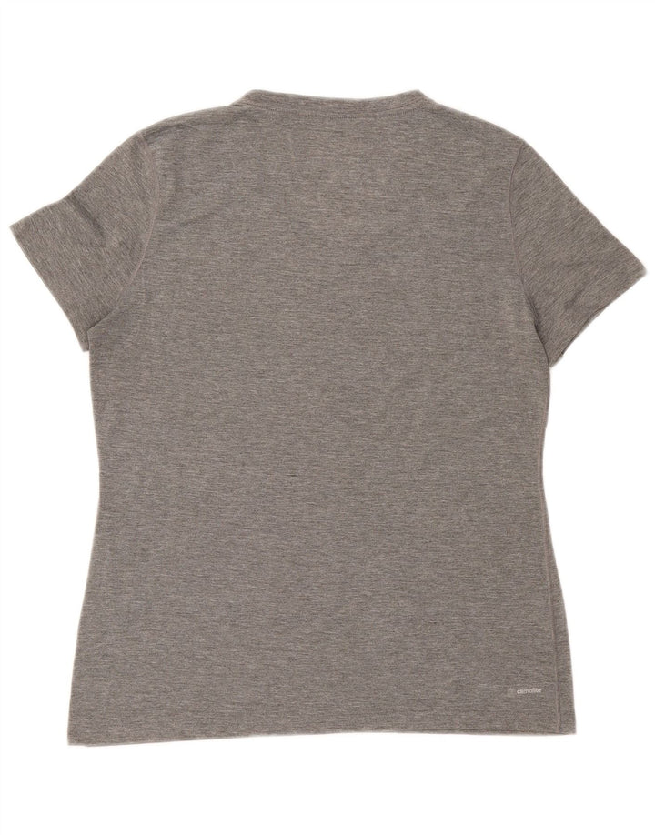 Camiseta feminina ADIDAS grande poliéster cinza