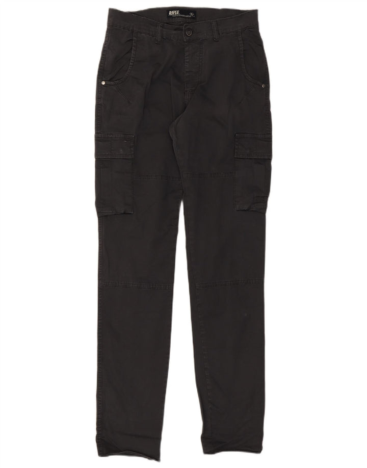 Calças cargo slim masculinas Rifle W32 L33 algodão cinza