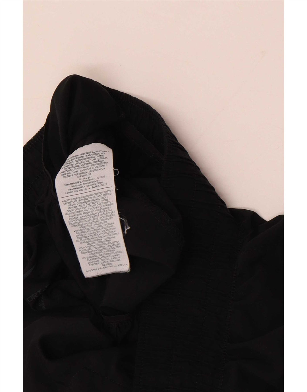 Shorts esportivos gráficos femininos Nike UK 10 pequenos poliéster preto