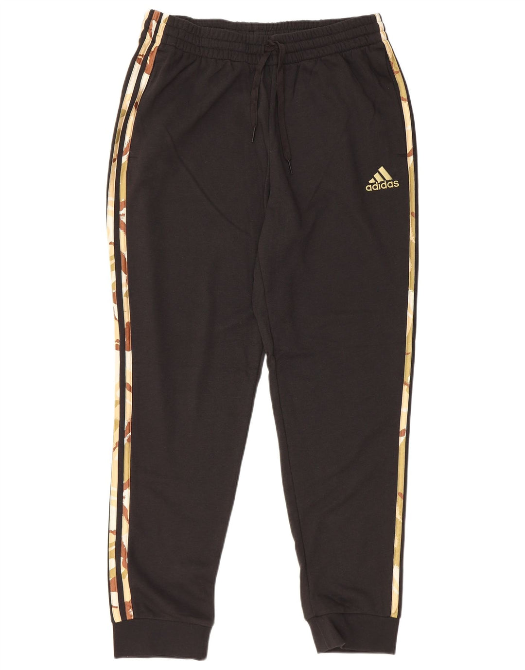 ADIDAS Calças de treino masculinas Joggers grandes de algodão camuflado preto