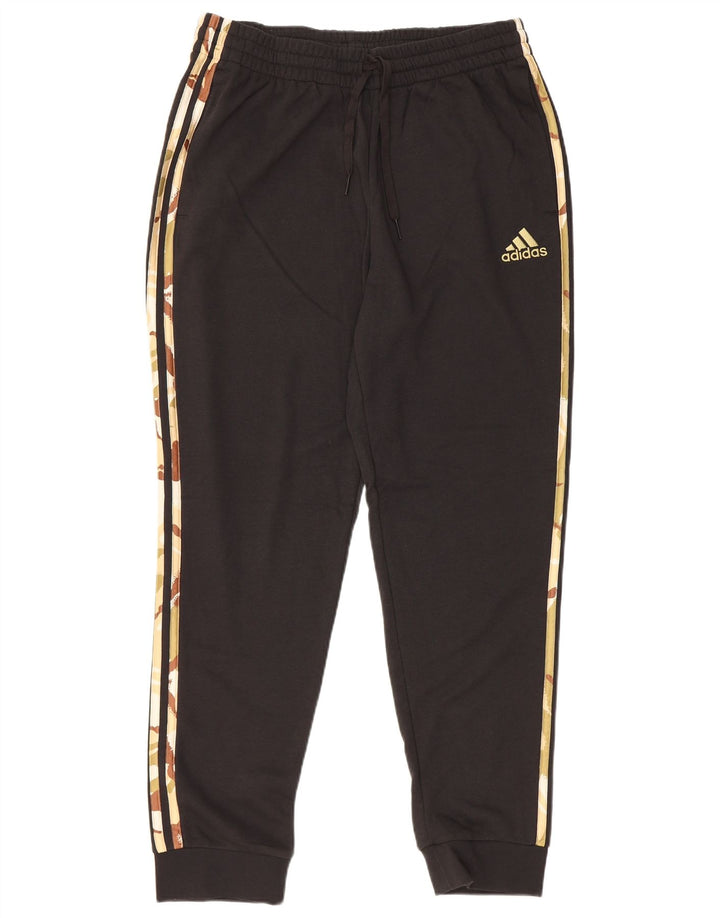 ADIDAS Calças de treino masculinas Joggers grandes de algodão camuflado preto