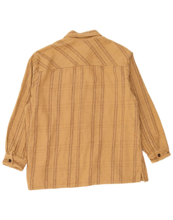 Camisa masculina de flanela Zara XL bege xadrez