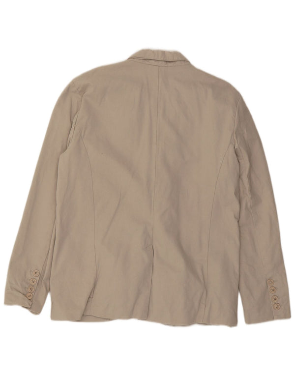 Jaqueta blazer masculina de 2 botões French Connection UK 42 XL algodão bege