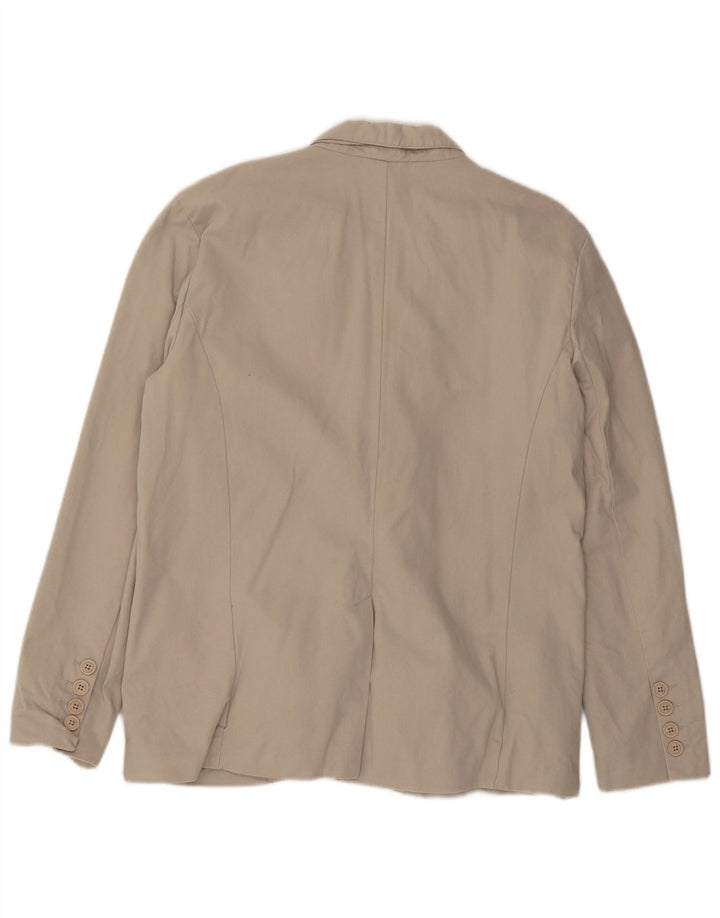 Jaqueta blazer masculina de 2 botões French Connection UK 42 XL algodão bege