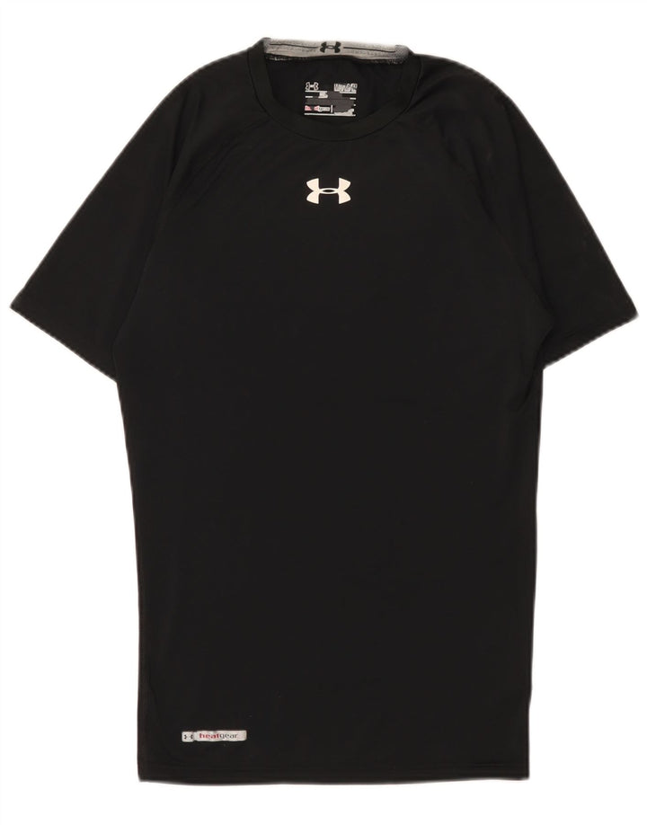 Camiseta masculina Under Armour Heat Gear Top médio preto poliéster