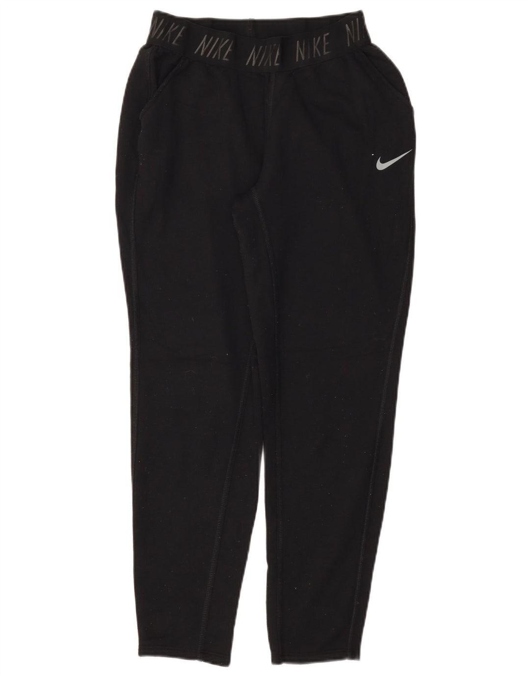 Calça esportiva feminina Nike Dri Fit Graphic UK 10 pequena preta