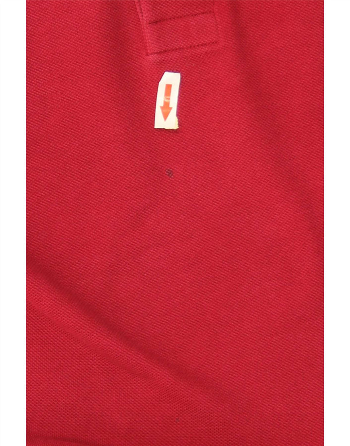 Camisa polo masculina Lacoste tamanho 6 XL algodão vermelho