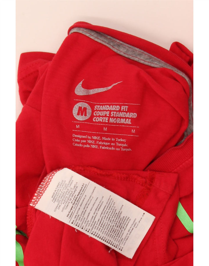 Camiseta masculina Nike Standard Fit gráfica top médio algodão vermelho