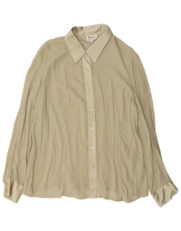 blusa feminina cherie IT 48 XL bege seda
