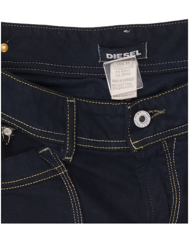 DIESEL Bermuda feminina jeans W31 médio azul marinho algodão