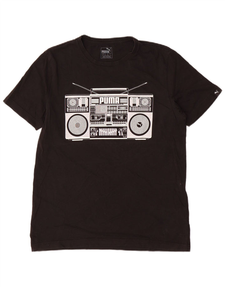 Camiseta masculina PUMA Graphic Top Médio Preto