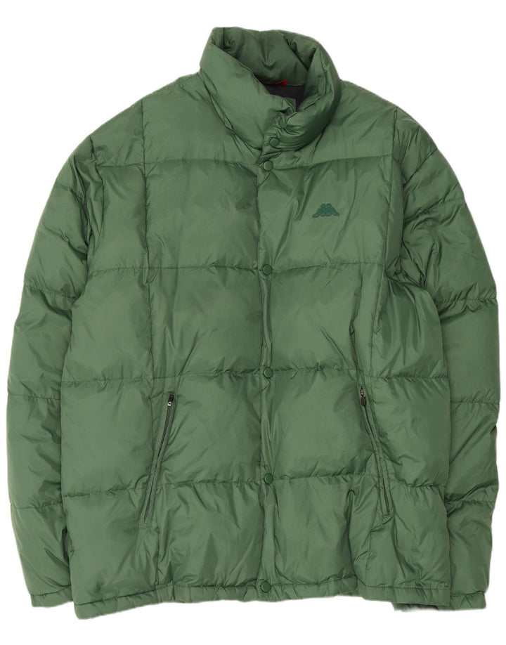 Jaqueta acolchoada masculina Kappa UK 46 3XL poliamida verde