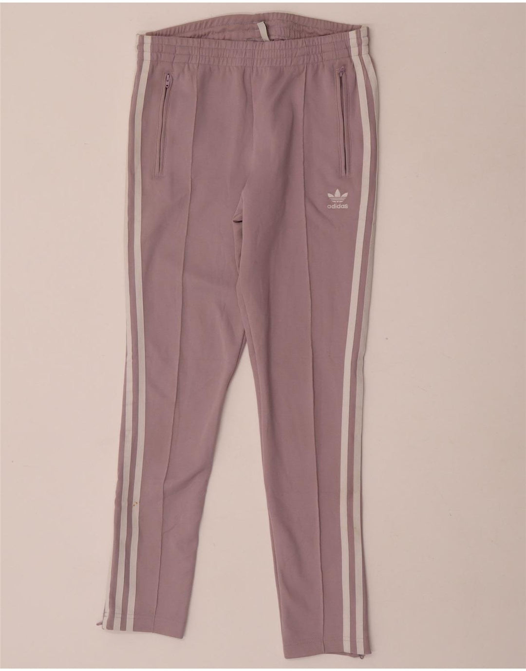 Calça de treino feminina Adidas UK 8 pequena roxa poliéster