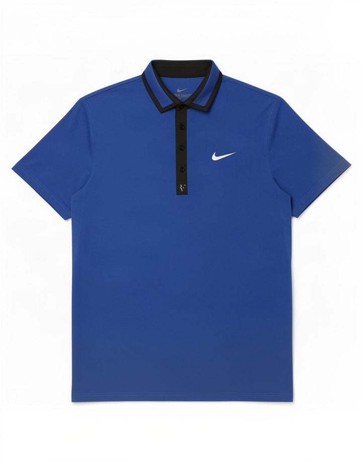 Camisa polo masculina Nike Dri Fit médio azul colorblock poliéster