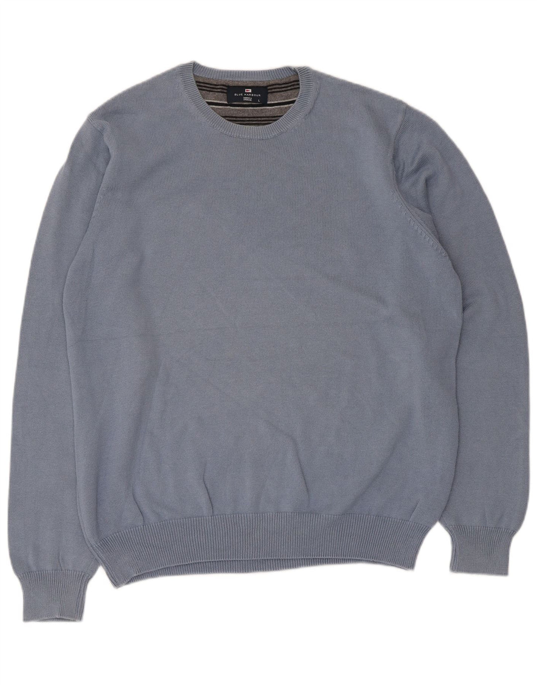 Suéter masculino Marks & Spencer Blue Harbor com gola redonda e algodão grande