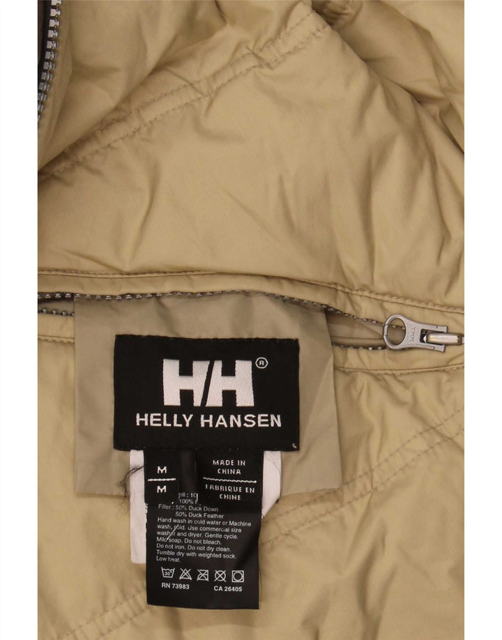 Jaqueta acolchoada reversível masculina Helly Hansen Reino Unido 38 nylon marrom médio
