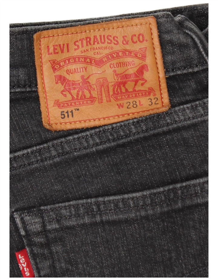 Jeans Levis 511 Slim Masculino W28 L32 Algodão Preto