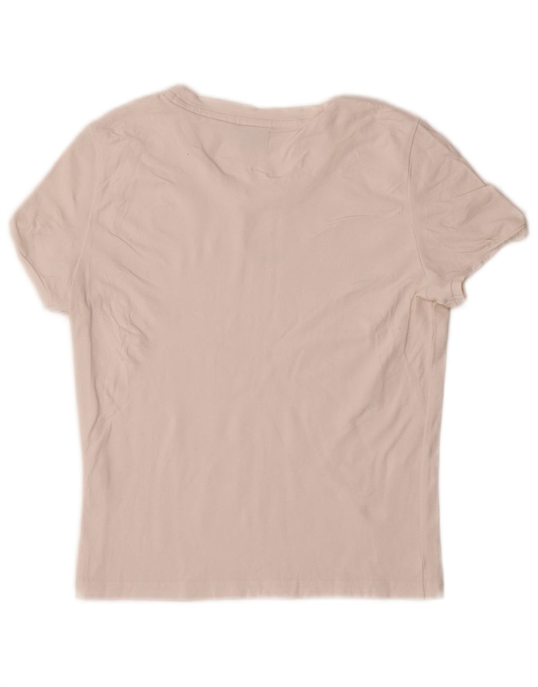 Camiseta feminina Puma Crop Graphic Top UK 8 Pequena Branca