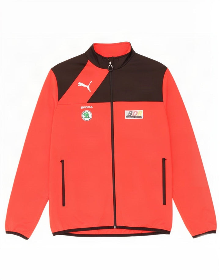 Jaqueta Puma Mens Deutshland Graphic Tracksuit Top Médio Vermelho Colourblock
