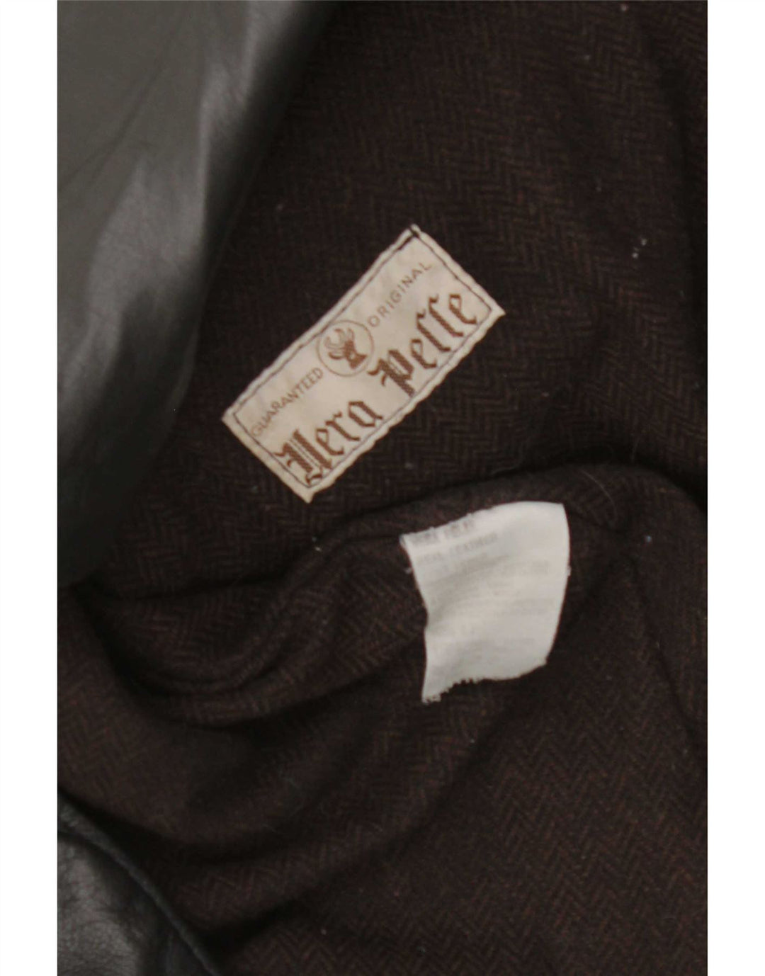 Casaco de couro feminino vintage UK 16 grande preto