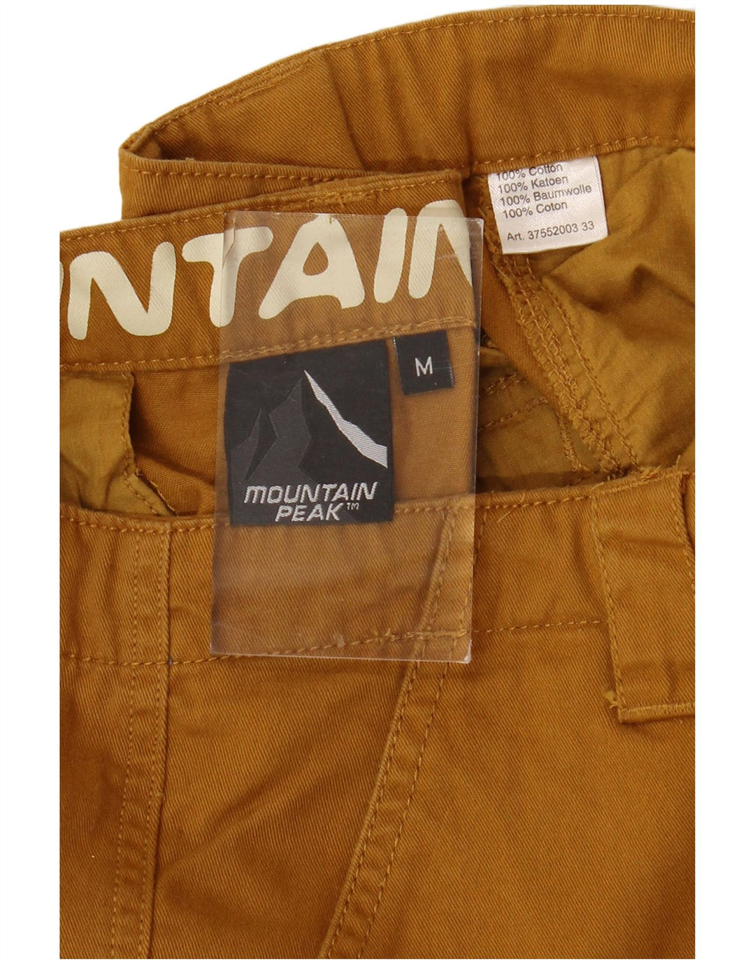 MOUNTAIN PEAK Mens Cargo Shorts Médio W32 Algodão Marrom