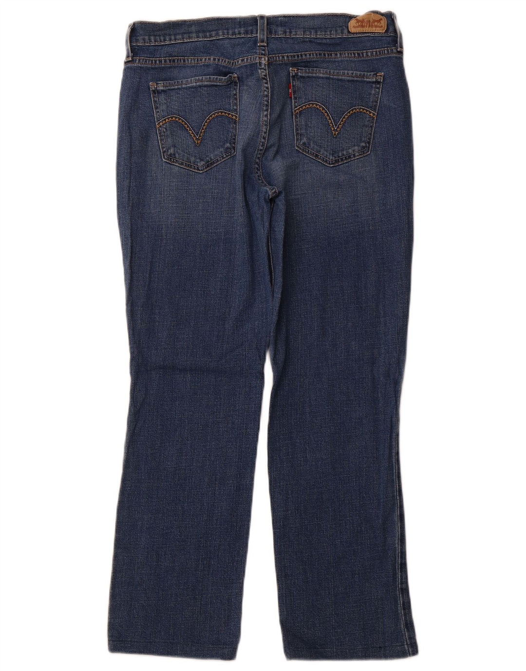 Levi's feminino 506 jeans retos US 10 grande W30 L27 algodão azul