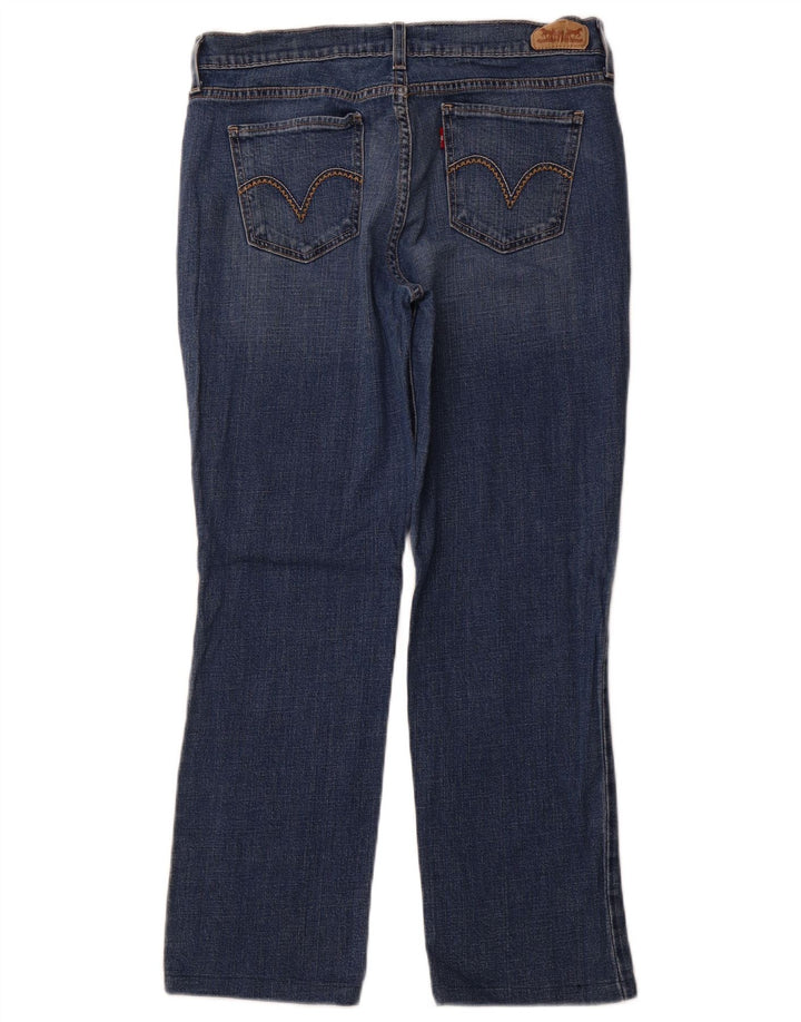 Levi's feminino 506 jeans retos US 10 grande W30 L27 algodão azul