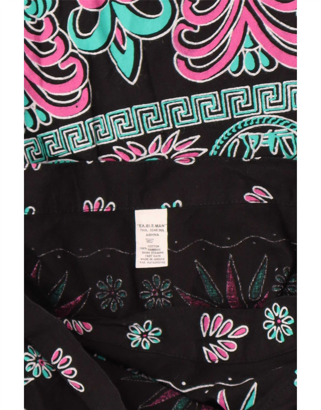 Saia cigana feminina vintage W28 algodão floral médio multicolorido