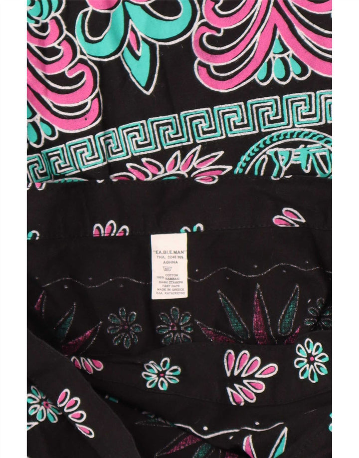 Saia cigana feminina vintage W28 algodão floral médio multicolorido