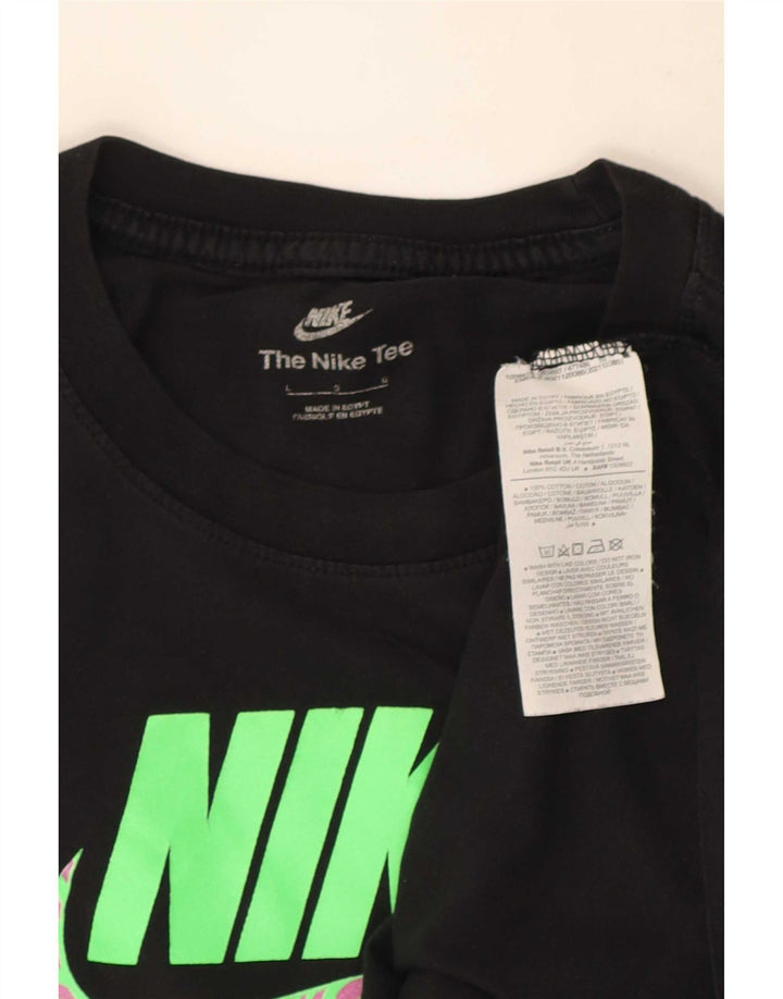 Camiseta gráfica masculina Nike grande algodão preto