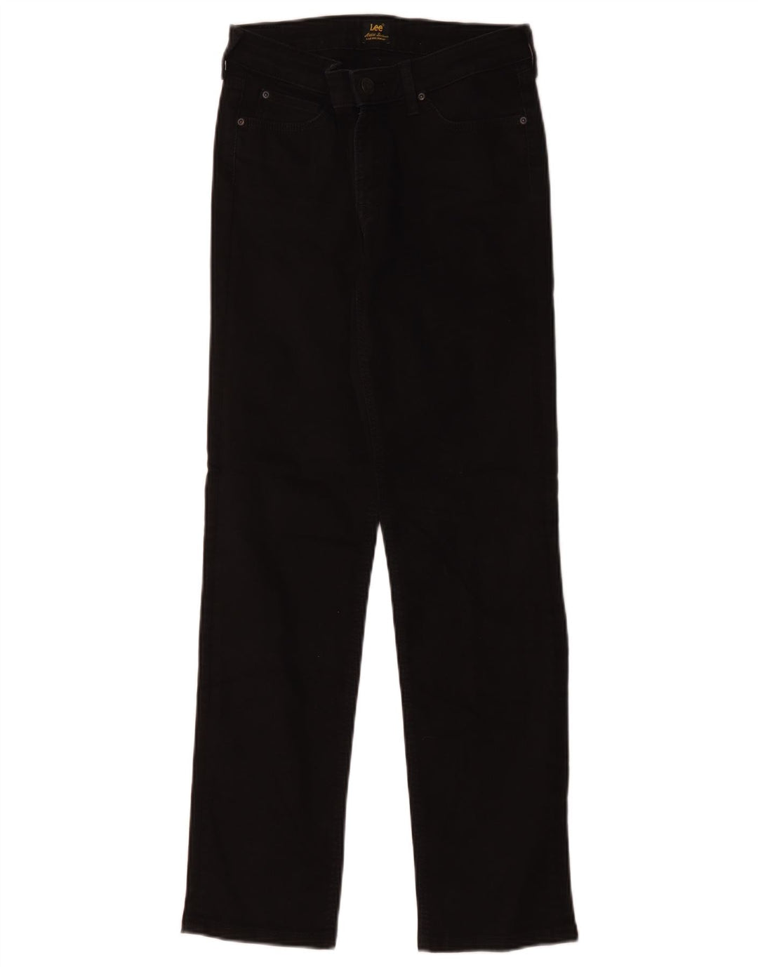 Lee Womens Marion Straight Jeans W29 L28 Algodão Preto