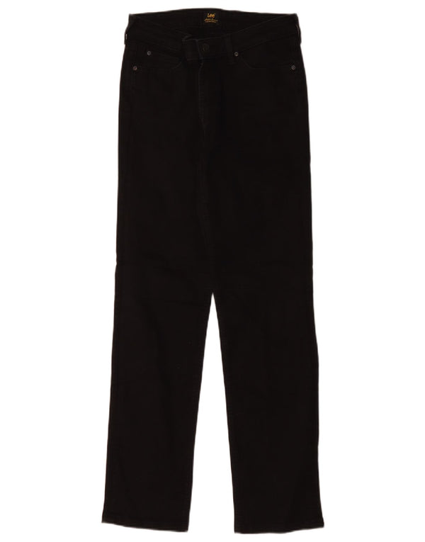 Lee Womens Marion Straight Jeans W29 L28 Algodão Preto