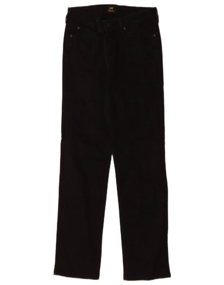 Lee Womens Marion Straight Jeans W29 L28 Algodão Preto