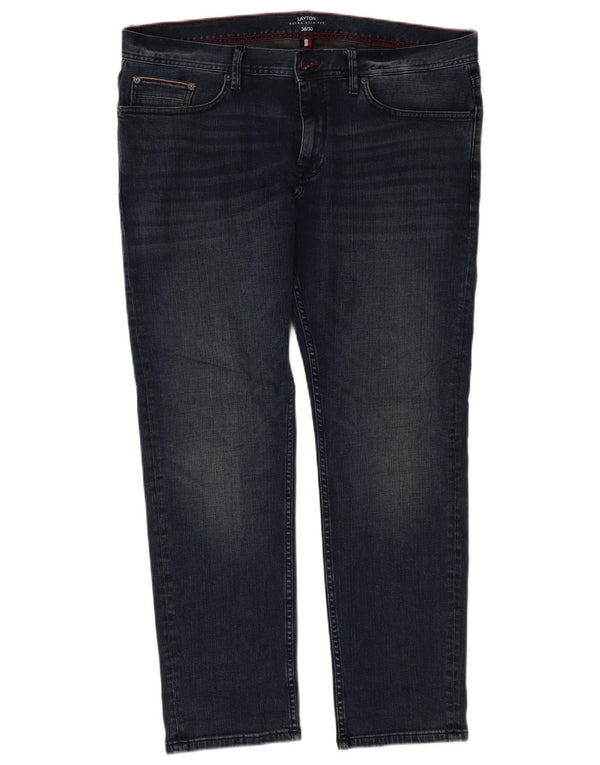 Tommy Hilfiger Masculino Layton Slim Jeans W38 L30 Azul Algodão
