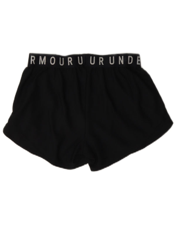 Shorts esportivos femininos Under Armour Heat Gear Graphic UK 10 pequenos pretos
