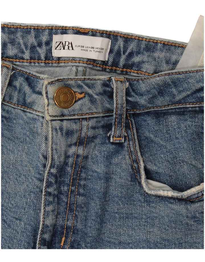 Zara Jeans Slim Feminino EU 38 Pequeno W28 L26 Azul