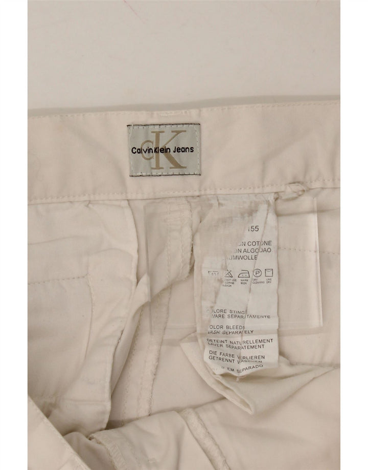 CALVIN KLEIN Womens Cargo Capri Trousers W30 L20 Beige Cotton Vintage Calvin Klein and Second-Hand Calvin Klein from Messina Hembry 