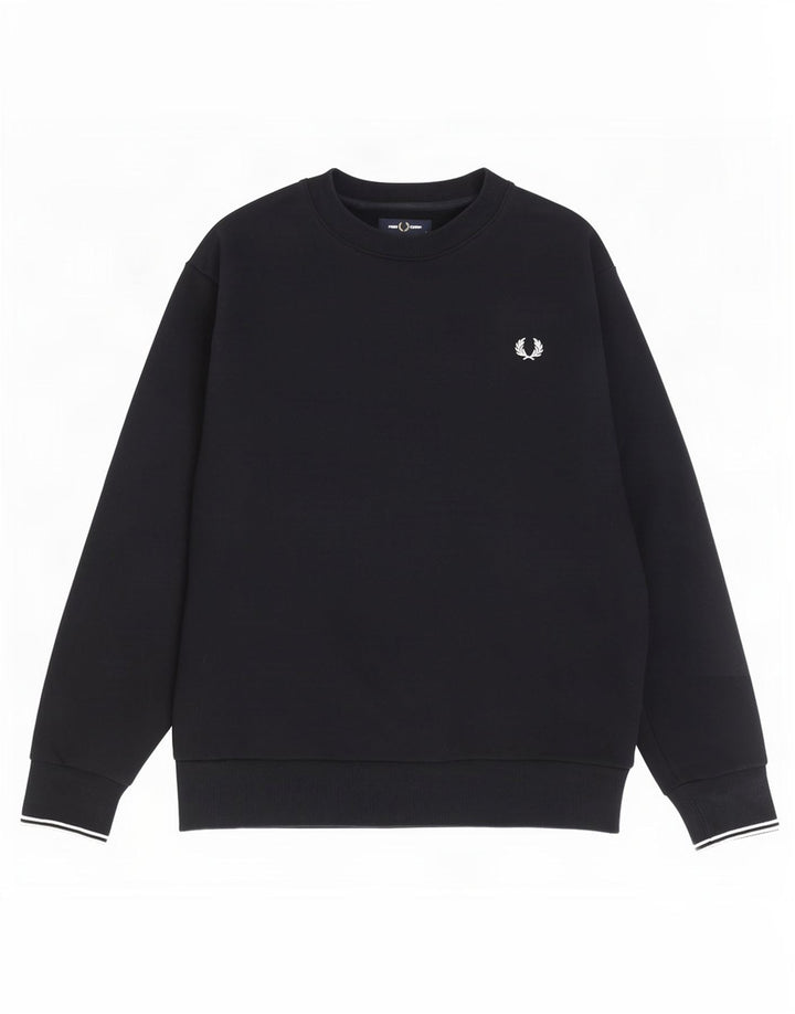 Fred Perry moletom masculino jumper grande algodão azul marinho