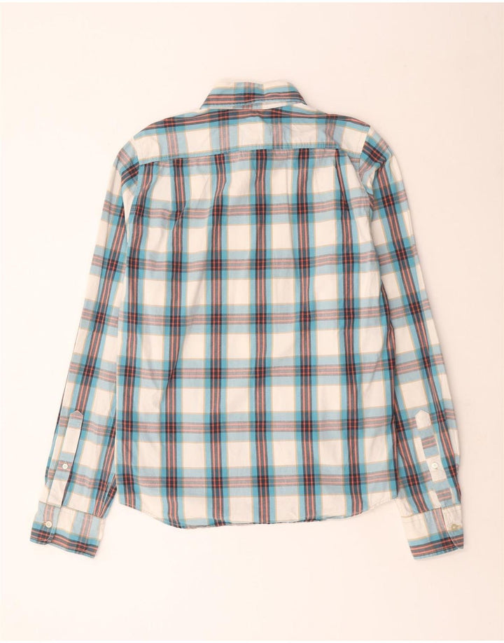 Camisa masculina Hollister XL azul xadrez algodão
