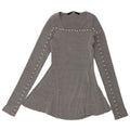 Blusa feminina Guess manga comprida UK 6 XS Viscose cinza