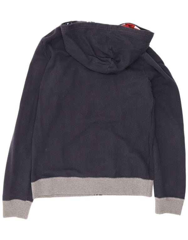 Suéter Converse masculino com capuz com zíper gráfico XL azul marinho algodão colorblock