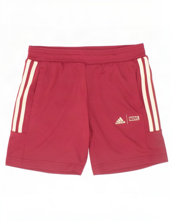 Adidas Girls Marvel Sport Shorts 6-7 Years Burgundy Polyester