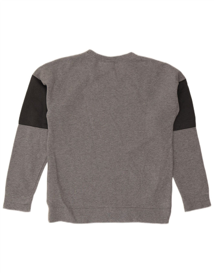 Moletom gráfico masculino Nike Jumper pequeno cinza colorblock algodão