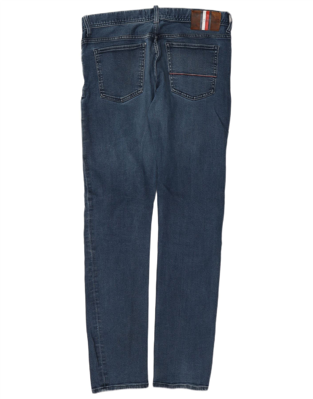Tommy Hilfiger feminino Bleecker Slim Jeans W32 L34 Azul Algodão