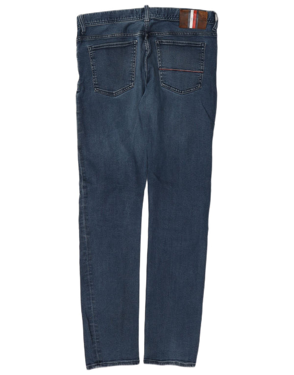 Tommy Hilfiger feminino Bleecker Slim Jeans W32 L34 Azul Algodão