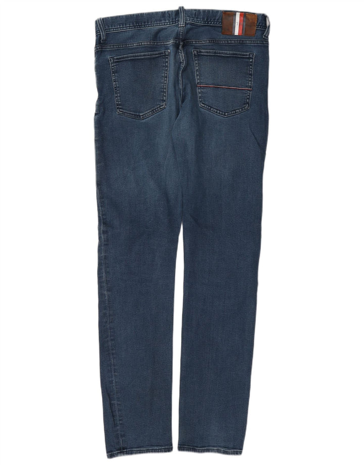 Tommy Hilfiger feminino Bleecker Slim Jeans W32 L34 Azul Algodão