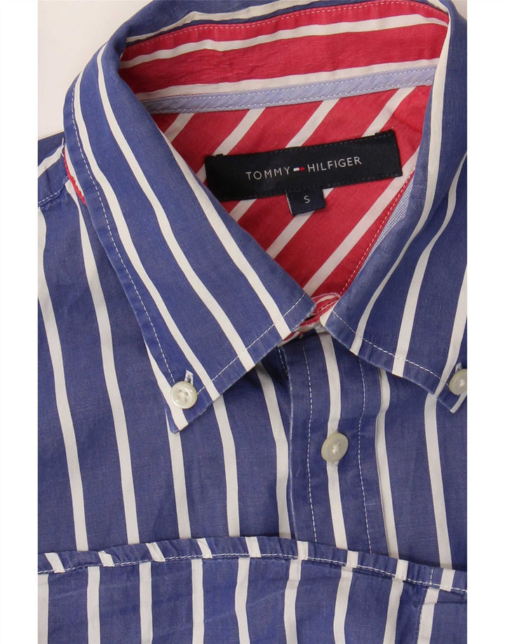 Camisa masculina Tommy Hilfiger pequena listrada azul